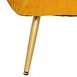 ATMOSPHERA - Fauteuil "Solaro" velours plissé jaune moutarde - vignette