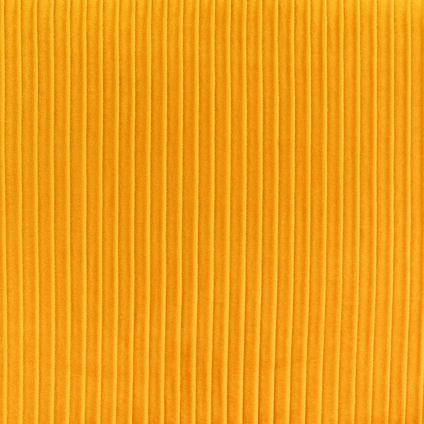 ATMOSPHERA - Fauteuil "Solaro" velours plissé jaune moutarde - large