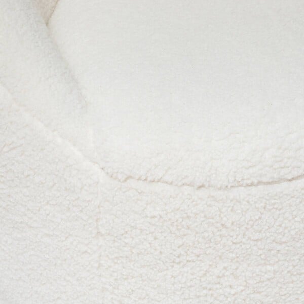 ATMOSPHERA - Fauteuil "Romi" bouclette blanc - large