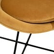 ATMOSPHERA - Fauteuil "Evan" en velours jaune ocre - vignette