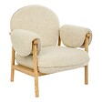 ATMOSPHERA - Fauteuil Ikaris en Tissu Beige L86xl80xH83 cm - vignette