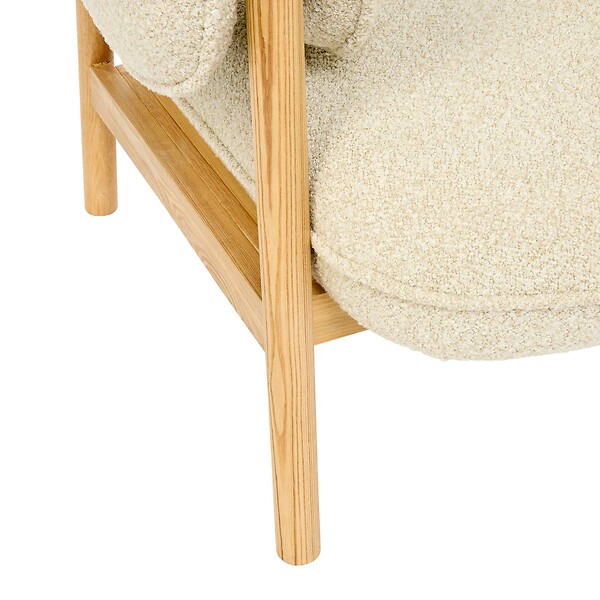 ATMOSPHERA - Fauteuil Ikaris en Tissu Beige L86xl80xH83 cm - large