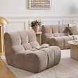 ATMOSPHERA - Fauteuil Miroa 92x82x68 cm en Tissu Beige - vignette