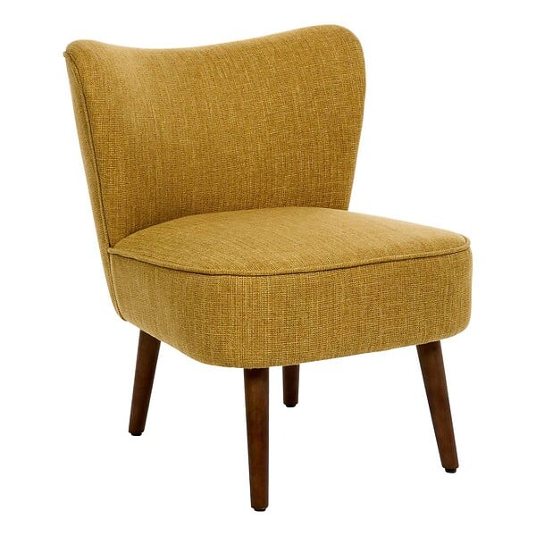 ATMOSPHERA - Fauteuil Aera en Tissu Jaune Ocre L69xl57xH72,5 cm - large