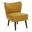 ATMOSPHERA - Fauteuil Aera en Tissu Jaune Ocre L69xl57xH72,5 cm - vignette
