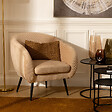 ATMOSPHERA - Fauteuil Solaro velours beige - vignette