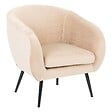 ATMOSPHERA - Fauteuil Solaro velours beige - vignette