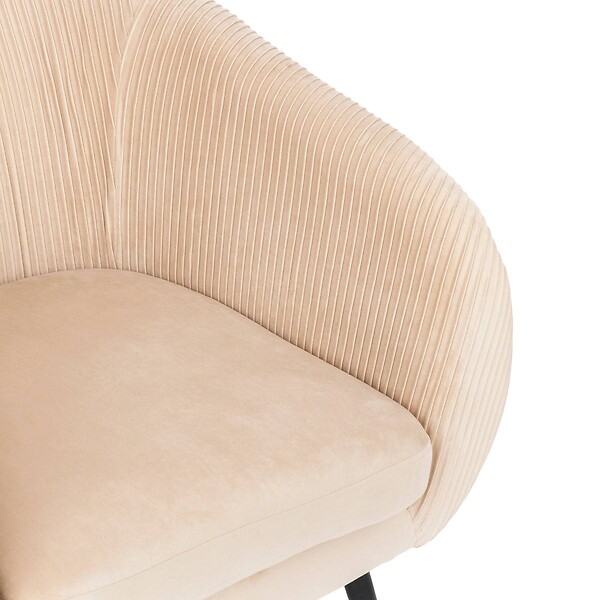 ATMOSPHERA - Fauteuil Solaro velours beige - large