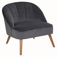 ATMOSPHERA - Fauteuil "Naova" velours gris - vignette
