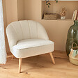 ATMOSPHERA - Fauteuil "Naova" bouclette blanc - vignette