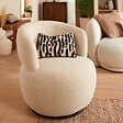ATMOSPHERA - Fauteuil pivotant Sileo argile - vignette