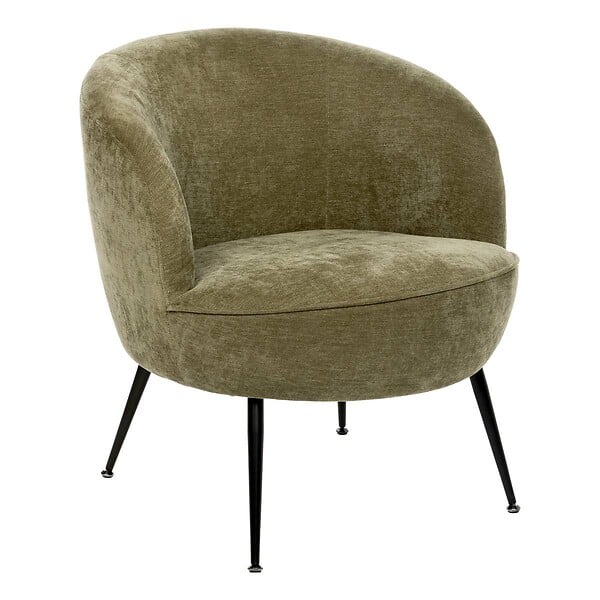 ATMOSPHERA - Fauteuil Tildae en Tissu Vert L69xl63xH71 cm - large