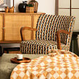 ATMOSPHERA - Fauteuil Chiara beige et noir - vignette