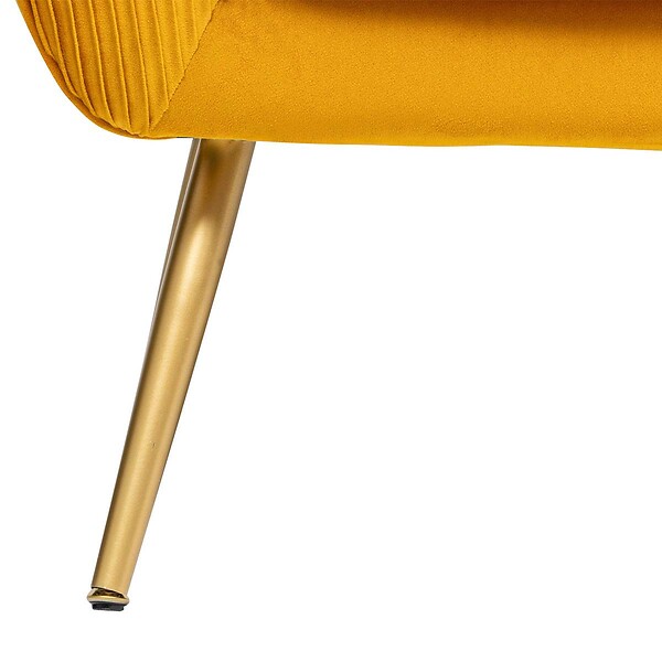 ATMOSPHERA - Banquette 2 places "Solaro" en velours 124x74cm jaune ocre - large