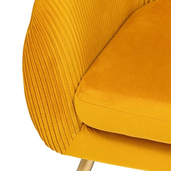 ATMOSPHERA - Banquette 2 places "Solaro" en velours 124x74cm jaune ocre - large