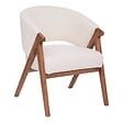 ATMOSPHERA - Fauteuil "Amza" bouclette blanc - vignette