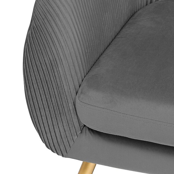 ATMOSPHERA - Banquette 2 places "Solaro" en velours 124x74cm gris - large