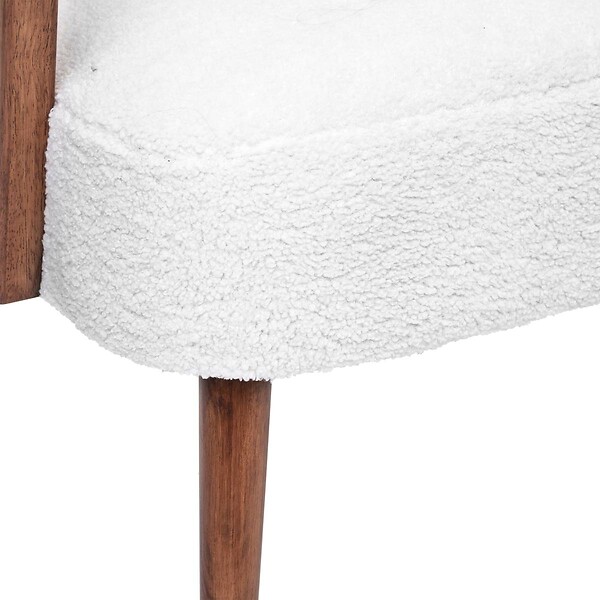 ATMOSPHERA - Fauteuil "Chiara" bouclette blanc - large