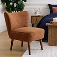 ATMOSPHERA - Fauteuil Aera en Tissu Ambré L69xl57xH72,5 cm - vignette