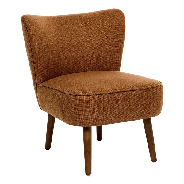 ATMOSPHERA - Fauteuil Aera en Tissu Ambré L69xl57xH72,5 cm - large