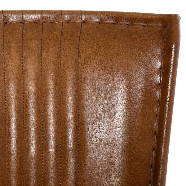 ATMOSPHERA - Fauteuil "Hoper" cuir marron cognac - large
