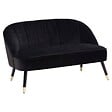 ATMOSPHERA - Banquette velours "Naova" 2 places noir - vignette