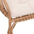 ATMOSPHERA - Banquette "Neta" 2 places rotin tissu blanc - vignette