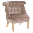 ATMOSPHERA - Fauteuil "Sixtine" velours gris taupe - vignette