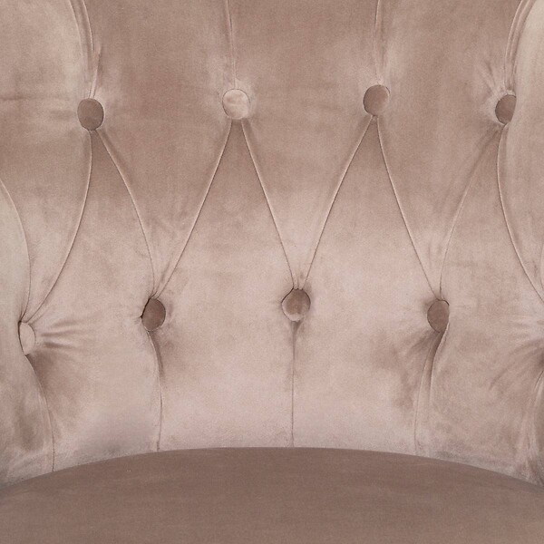 ATMOSPHERA - Fauteuil "Sixtine" velours gris taupe - large