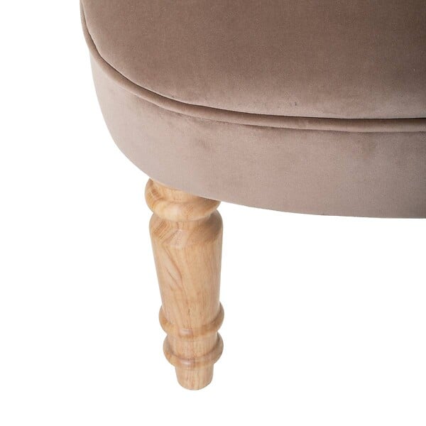 ATMOSPHERA - Fauteuil "Sixtine" velours gris taupe - large