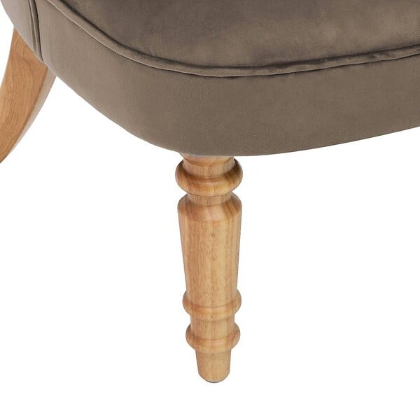 ATMOSPHERA - Fauteuil "Sixtine" velours gris taupe - large