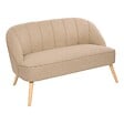 ATMOSPHERA - Canapé Naova 2 Places 72x72x126 cm Tissu Beige - vignette