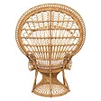 ATMOSPHERA - Fauteuil "Takta" rotin tissu blanc - vignette