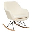 ATMOSPHERA - Rocking-chair "Olmeto" en bouclette H83cm blanc - vignette