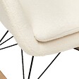ATMOSPHERA - Rocking-chair "Olmeto" en bouclette H83cm blanc - vignette