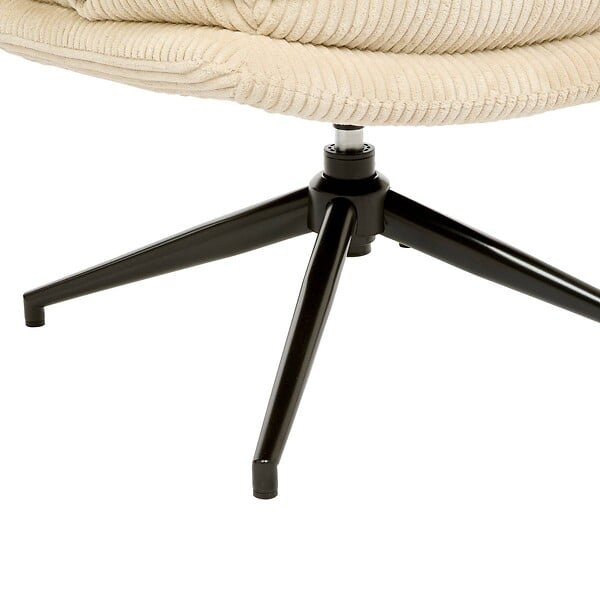 ATMOSPHERA - Fauteuil Pivotant Harper en Tissu Beige L74,5xl64xH87 cm - large