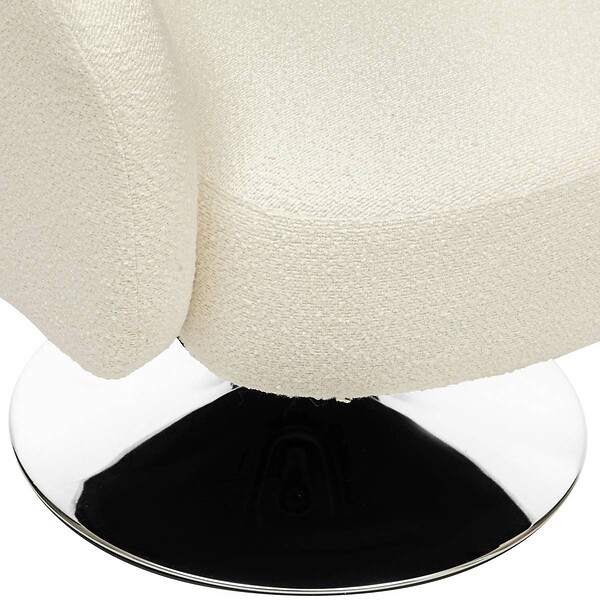 ATMOSPHERA - Fauteuil "Edith" en bouclette H73cm blanc - large