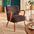 ATMOSPHERA - Fauteuil Chiara noir tissu chenille - vignette