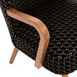 ATMOSPHERA - Fauteuil Chiara noir tissu chenille - vignette