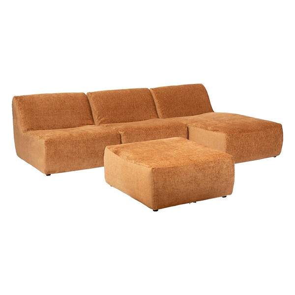 ATMOSPHERA - Module chaise longue "Mavuno" en velours 87x154cm vert cèdre - large