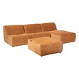 ATMOSPHERA - Module chaise longue "Mavuno" en velours 87x154cm vert cèdre - vignette