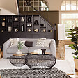 ATMOSPHERA - Canapé convertible "Guppy" 3 places gris souris - vignette