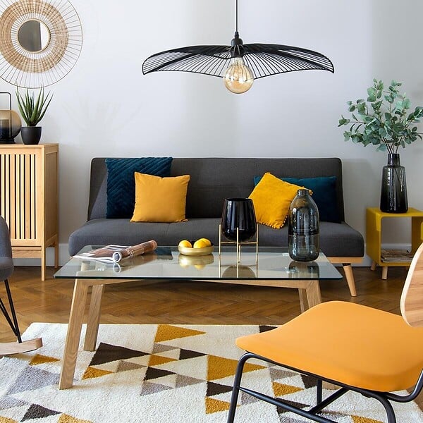 ATMOSPHERA - Canapé convertible "Dohan" 3 places gris ardoise - large
