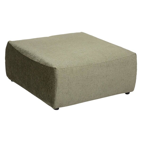 ATMOSPHERA - Pouf "Mavuno" en velours 87x93cm vert cèdre - large
