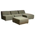 ATMOSPHERA - Pouf "Mavuno" en velours 87x93cm vert cèdre - vignette
