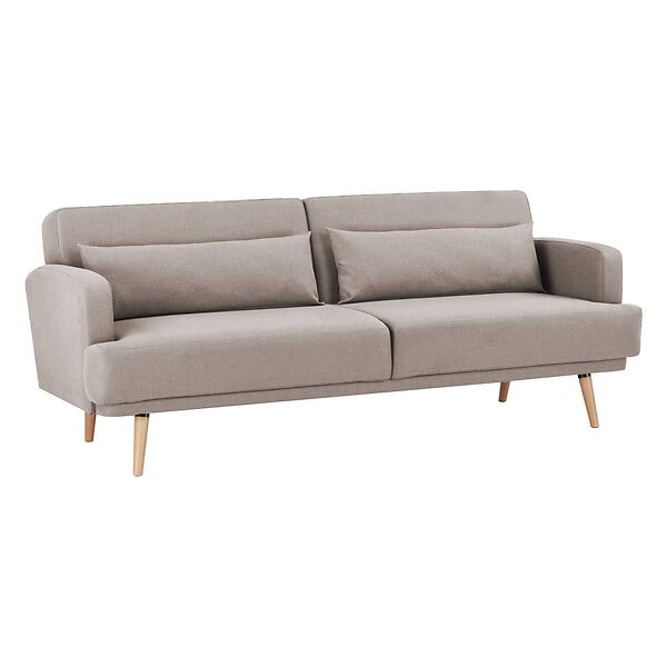 ATMOSPHERA - Canapé convertible Jack 3 places beige - large