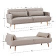 ATMOSPHERA - Canapé convertible Jack 3 places beige - vignette