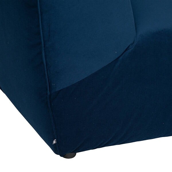 ATMOSPHERA - Module d'angle "Kiona" en velours 99x75cm bleu - large