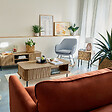 ATMOSPHERA - Canapé velours "Candice" 3 places ambre - vignette