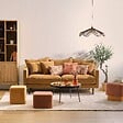 ATMOSPHERA - Canapé fixe Candice 3 places 194x96cm beige - vignette